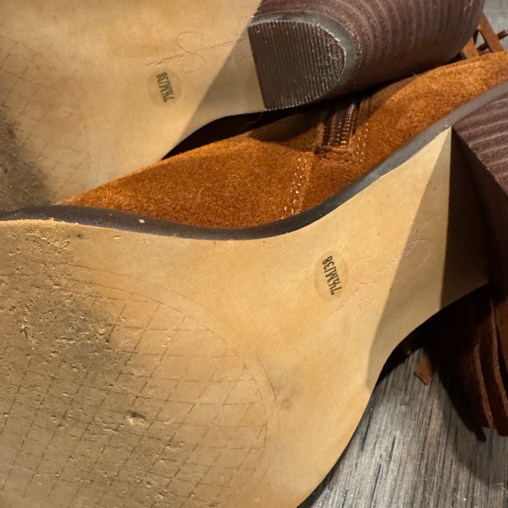 Jessica Simpson Rust Fringe Boots - Picture 7 of 7